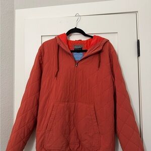 J. Crew Men's Quilted Red Puffer Jacket